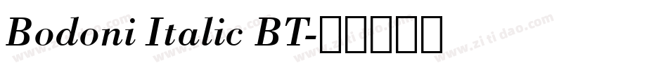 Bodoni Italic BT字体转换